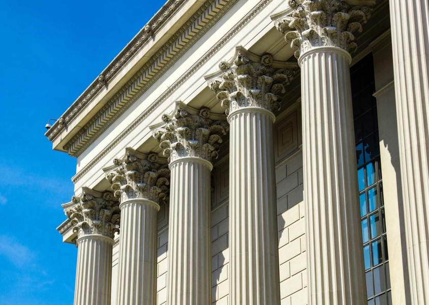 Columns on government building